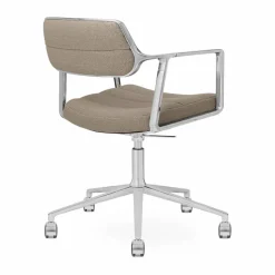 Vipp453+ Swivel kontorsstol med hjul Pol. aluminium-dark sand