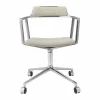 Vipp452 Swivel kontorsstol med hjul Wavy off white-light grey-pol. aluminium