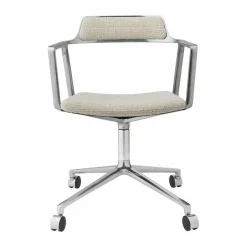 Vipp452 Swivel kontorsstol med hjul Wavy off white-light grey-pol. aluminium