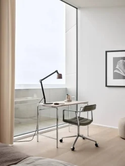 Vipp452 Swivel kontorsstol med hjul Pol. aluminium-bosco green