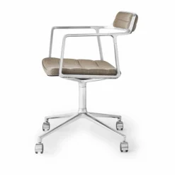 Vipp452 Swivel kontorsstol med hjul Pol. aluminium-dark sand