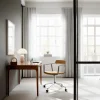 Vipp452 Swivel kontorsstol med hjul Pol. aluminium-sand leather