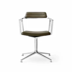 Vipp452 Swivel kontorsstol Pol. aluminium-bosco green