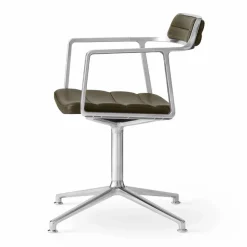 Vipp452 Swivel kontorsstol Pol. aluminium-bosco green