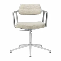 Vipp453+ Swivel kontorsstol Wavy off white-light grey-pol. aluminium