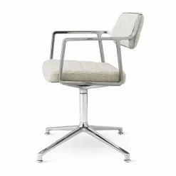 Vipp453 Swivel kontorsstol Wavy off white-light grey-pol. aluminium