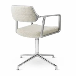 Vipp453 Swivel kontorsstol Wavy off white-light grey-pol. aluminium