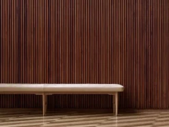 VLA75L Foyer bänk Oljad ek-sif 90 läder 250 cm