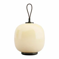 VL45 Radiohus portabel lampa Ø17 5 cm Brass-pale yellow glass