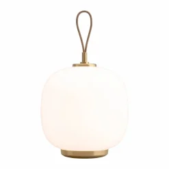 VL45 Radiohus portabel lampa Ø17 5 cm Brass-pale rose glass
