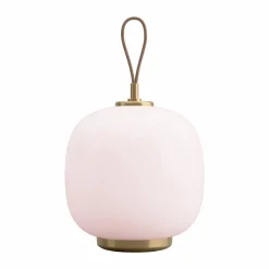 VL45 Radiohus portabel lampa Ø17 5 cm Brass-pale rose glass