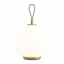 VL45 Radiohus portabel lampa Ø17 5 cm Brass-white opal glass