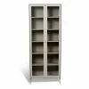 Volt vitrinskåp 190 cm beige Detaljer i rostfritt stål