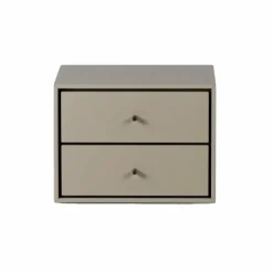 Volt sängbord vägghängt Beige-rostfritt stål