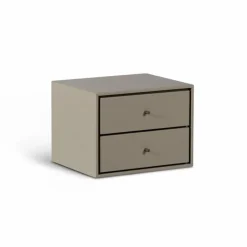 Volt sängbord vägghängt Beige-rostfritt stål