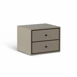 Volt sängbord vägghängt Beige-svart