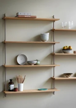 Wall Shelving vägghylla Ek-warm grey 92x85x17 5 cm WS.85.1