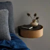 Wallie wall drawer hylla svart ek