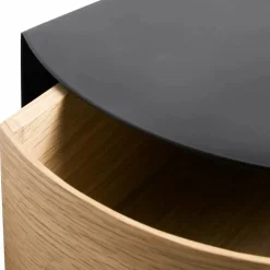 Wallie wall drawer hylla svart ek