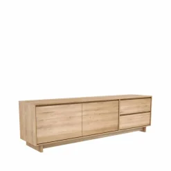Wave mediabänk 60x210 cm Hårdvaxoljad ek