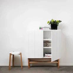 White Cabinet skåp ek