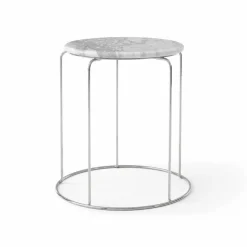 Wire Stool VP11 toppskiva Ø38 cm Marmor Bianco Carrara