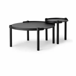 Woody bord Ø80 cm Black stained oak