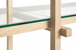 Woody hylla Oak-clear glass low