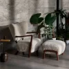 Wulff ATD3 fotpall fårskinn moonlight vitoljade ekben
