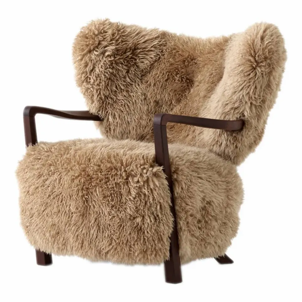 Wulff Lounge Chair ATD2 fåtölj Oljad valnöt-Sheepskin honey