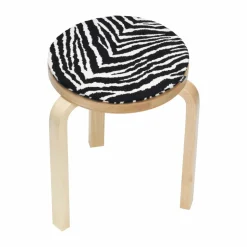 Zebra sittdyna Ø34 cm Svart-vit